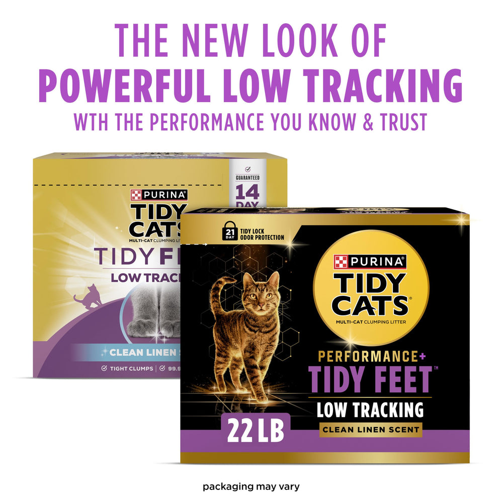 Purina Tidy Cats gros plan des granulés montrant faible adhérence et texture