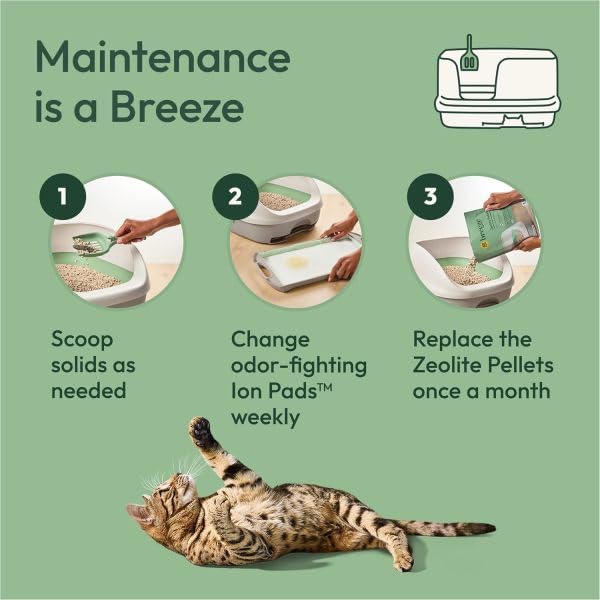 Purina Tidy Cats granulés séparant urine et solides démontrant fonctionnement