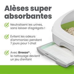 Purina Tidy Cats gros plan du coussinet absorbant pour contrôle rapide des odeurs
