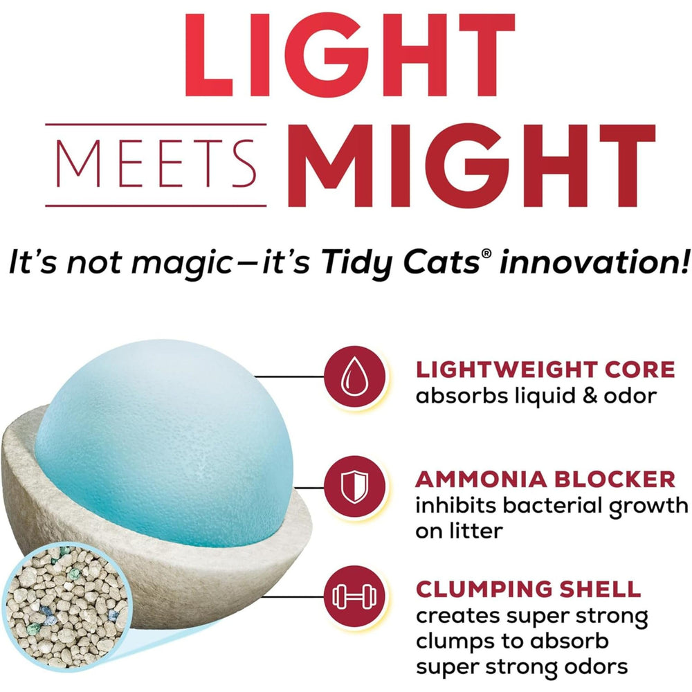 Purina Tidy Cats versement propre dans un bac, facilite le remplissage rapide