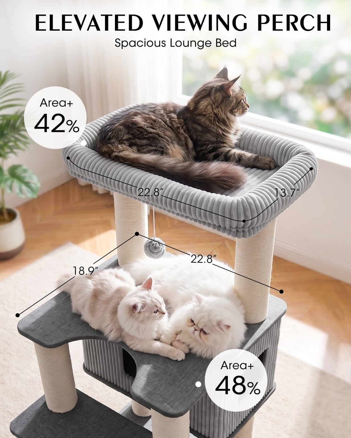 Purrlato gros plan tissu type canapé résistant pour longue durée