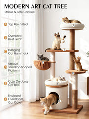 Purrlato perchoir supérieur 15 pouces avec bords pour repos sûr