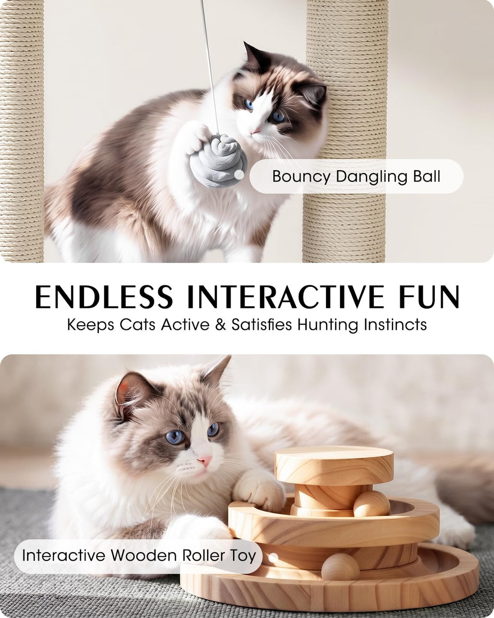 Purrlato plateforme supérieure spacieuse accueillant grands chats