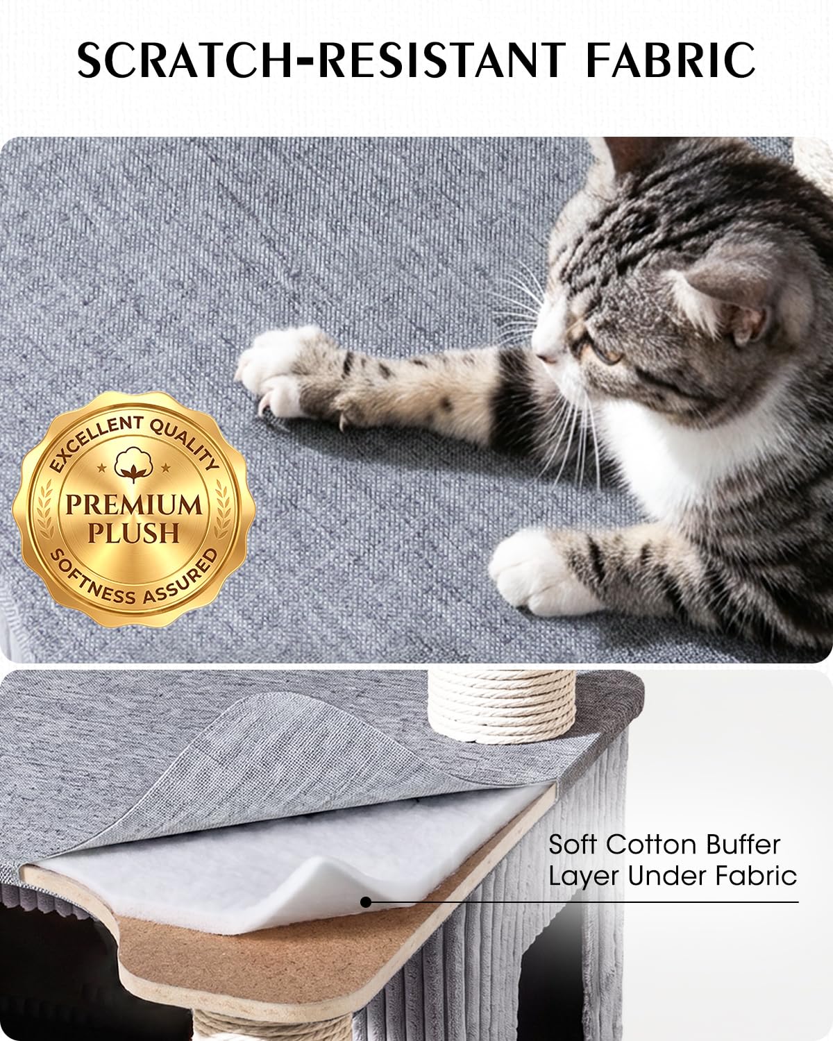Purrlato poteau sisal épais résistant pour assouvir griffades