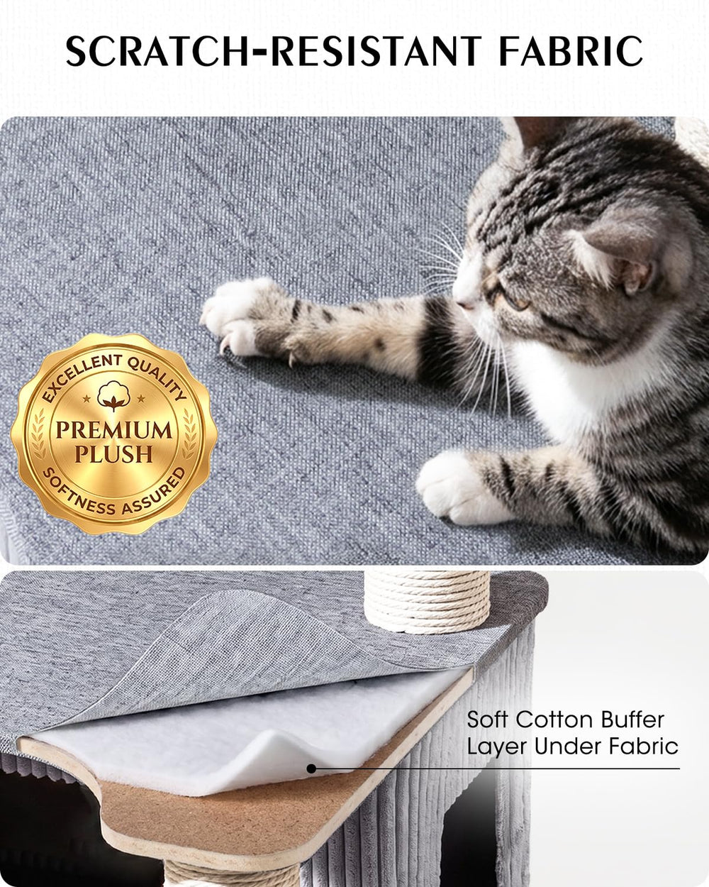 Purrlato poteau sisal épais résistant pour assouvir griffades