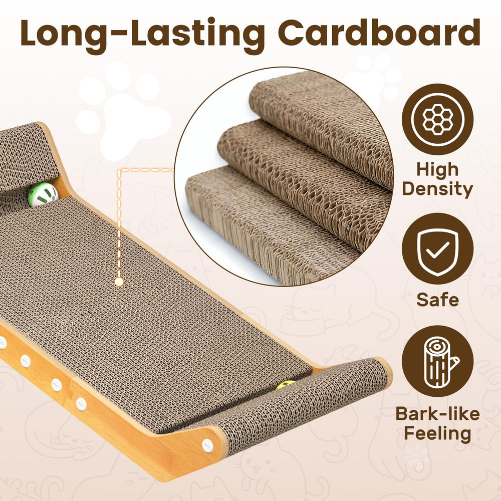 PurrSonic cadre en bois et base stable assurant adhérence sécurisée