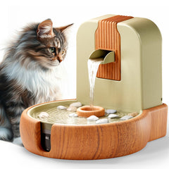 PURRVANA vue avant de la fontaine montrant le design zen et anti-éclaboussures