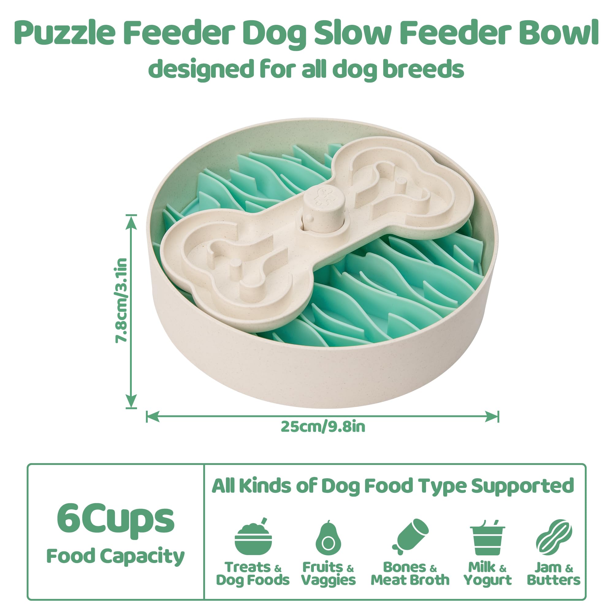 Puzzle Feeder comparaison de taille montrant capacité adaptée aux grandes portions