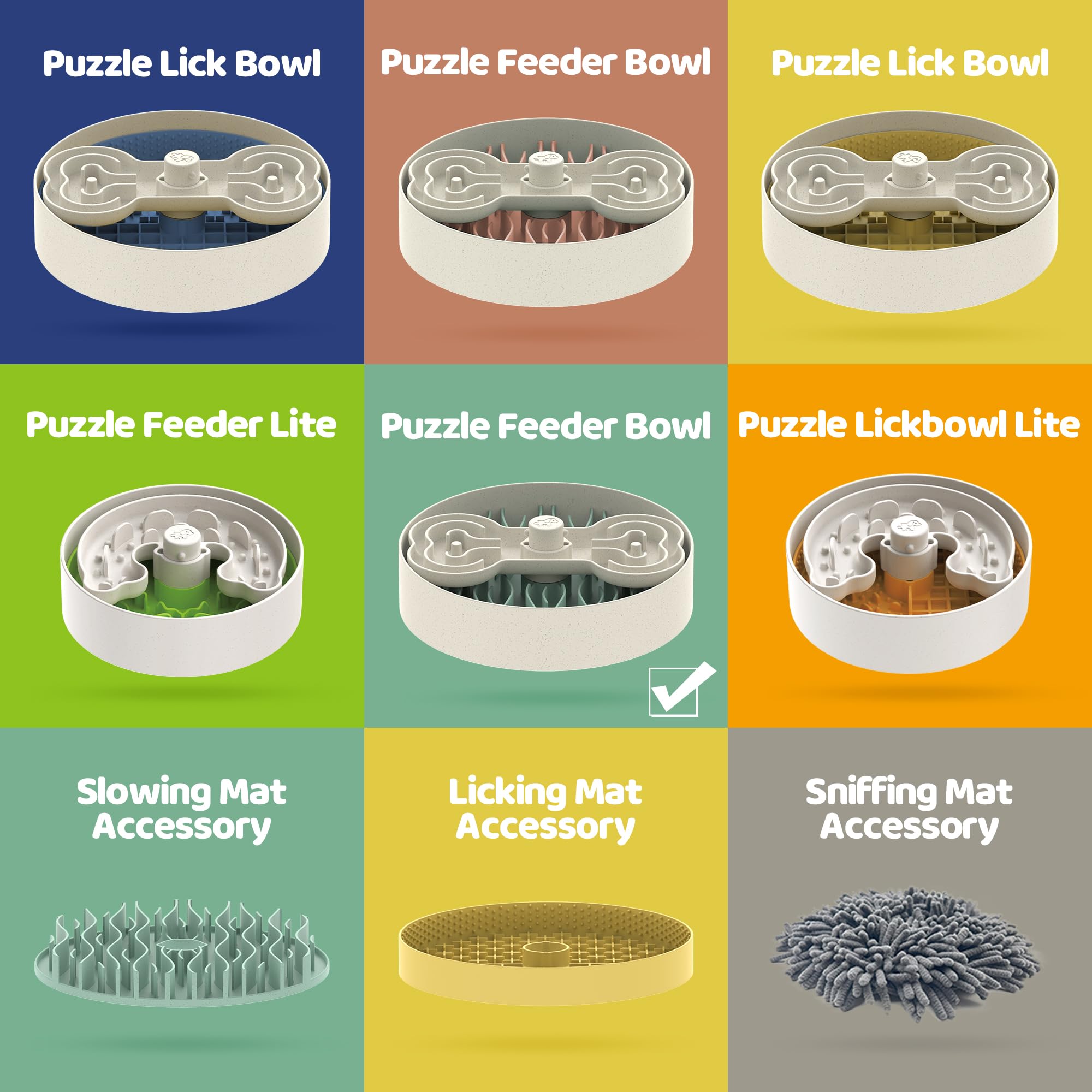 Puzzle Feeder gros plan insert en forme d'os favorisant l'engagement mental