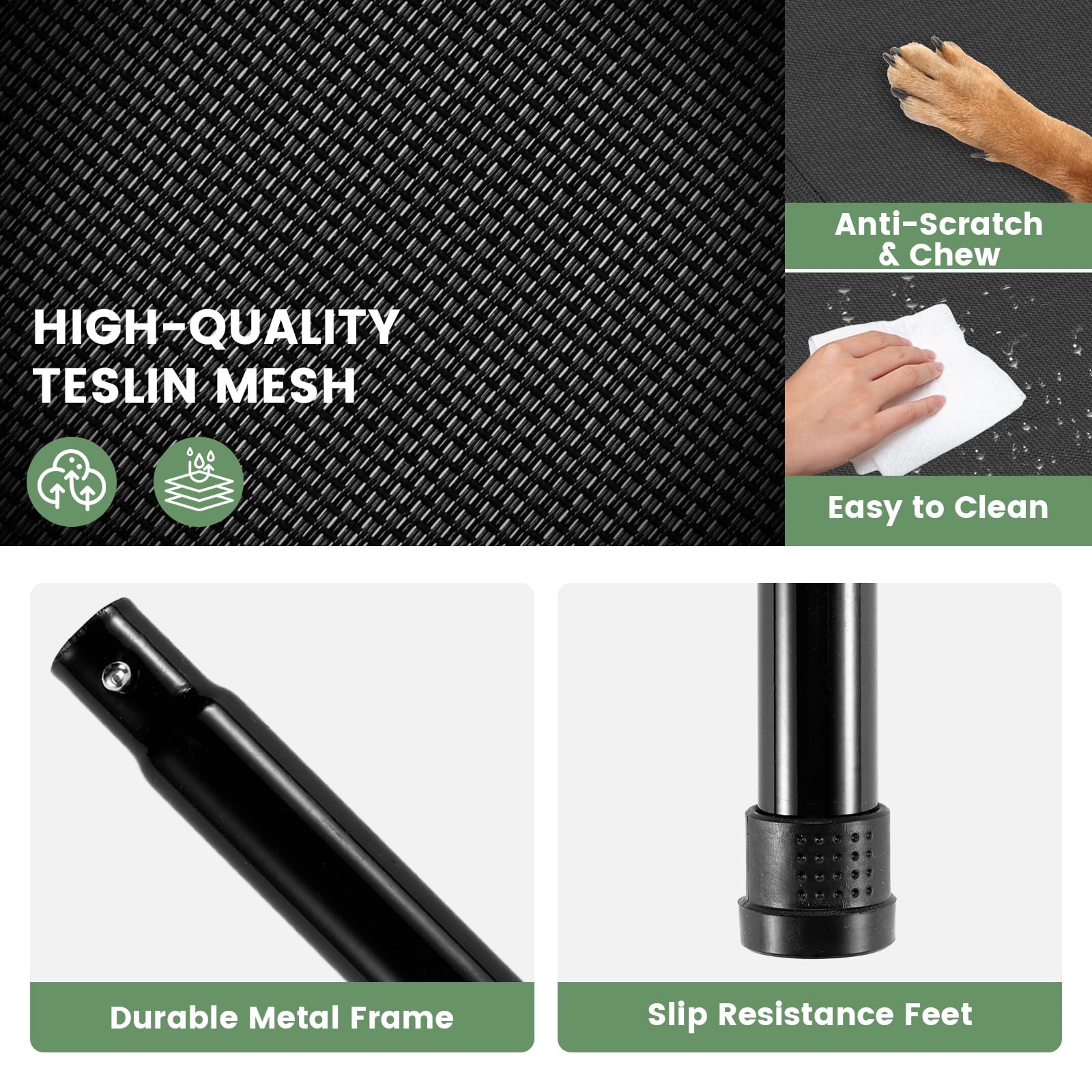 PVY texture Textilene respirante pour refroidissement du chien