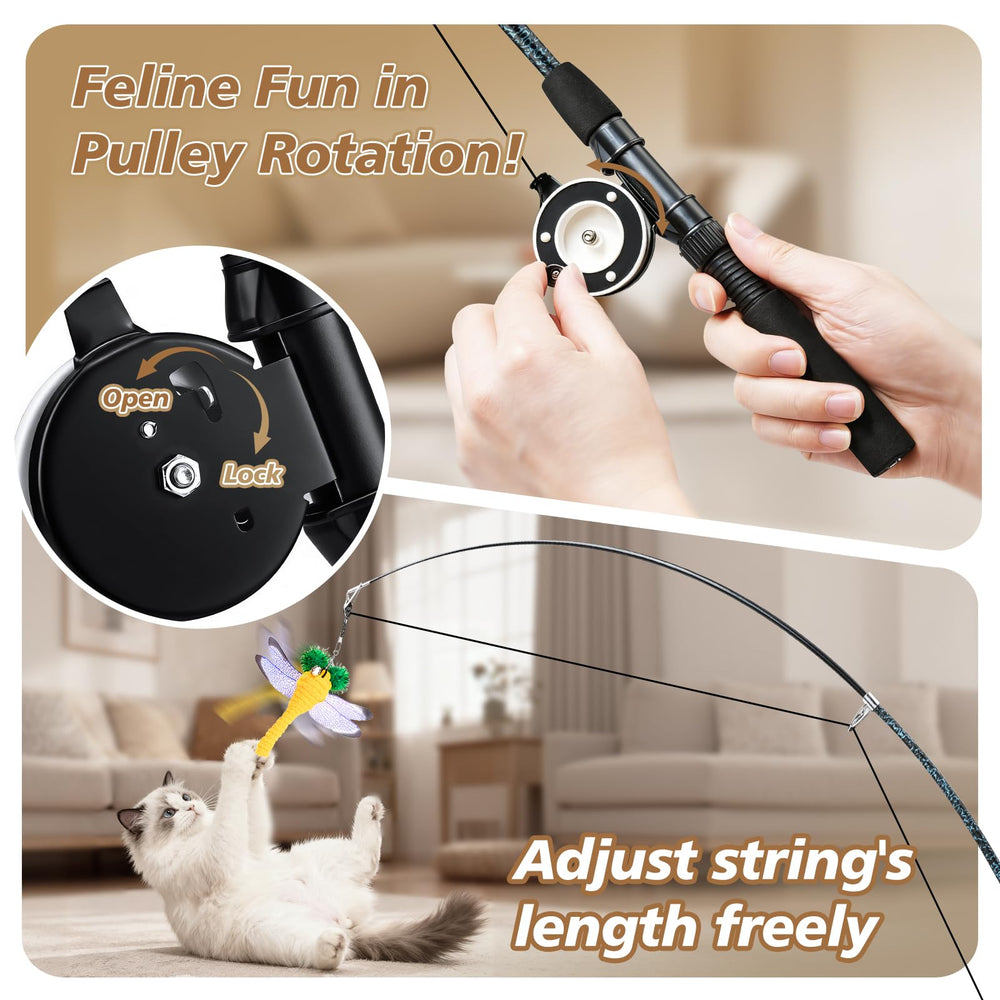 Pawaboo accessoire poisson volant avec grelot stimulant la chasse et les sauts du chat