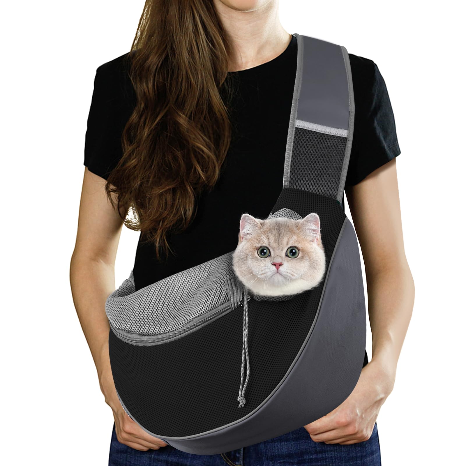 Pawaboo vue avant du porte-sling montrant maintien et ouverture sécurisée