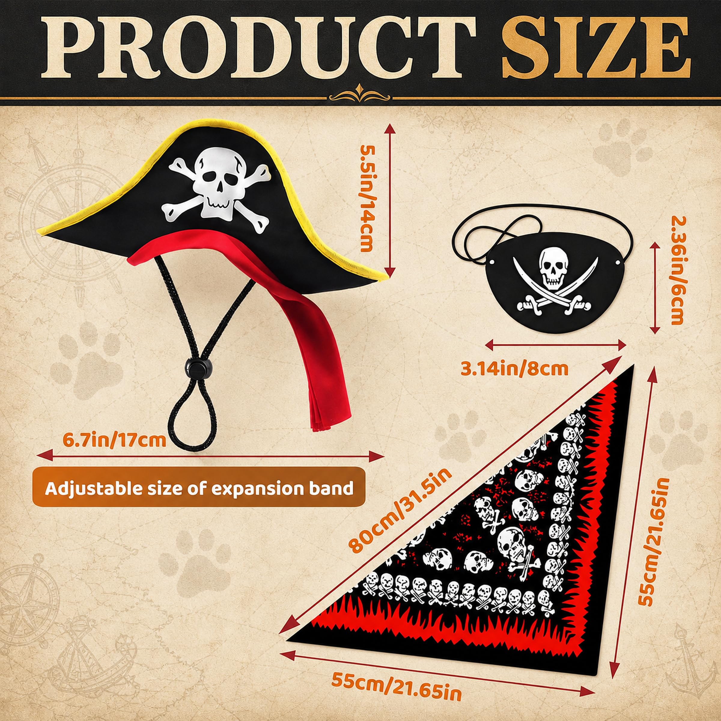 PWMENLK bandana à tête de mort, motif visible pour photos festives