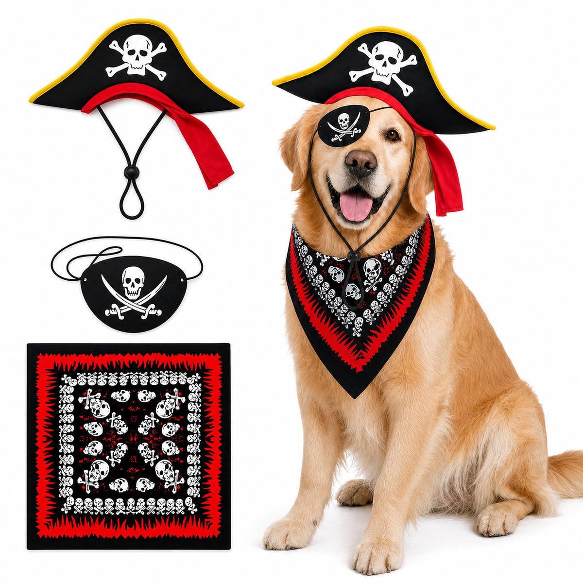 PWMENLK chapeau pirate vue avant, aspect capiteux et tenue stable