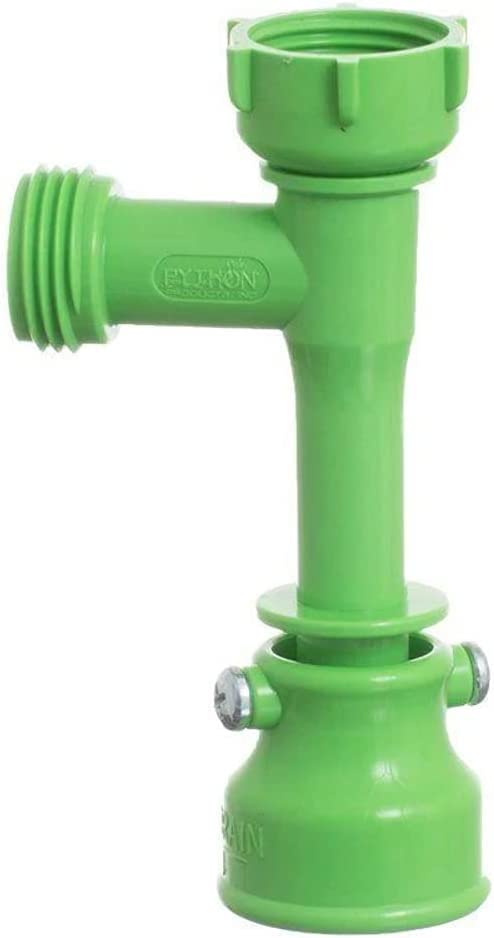 Python valve en gros plan illustrant la bascule drain/fill pour contrôle précis