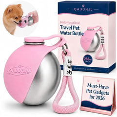 QAUUHJL vue avant de la gourde portable, design sphérique pratique
