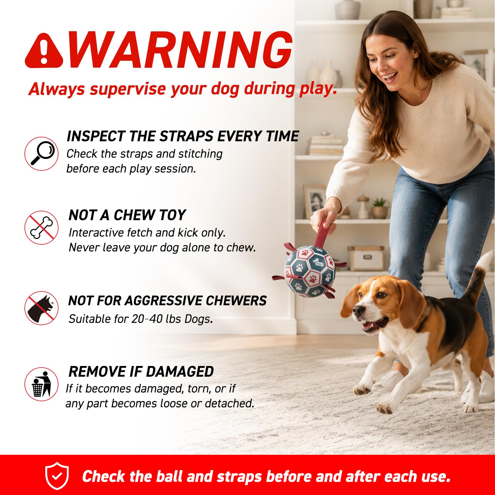 QDAN design avec empreintes de pattes stimulant l'intérêt du chien