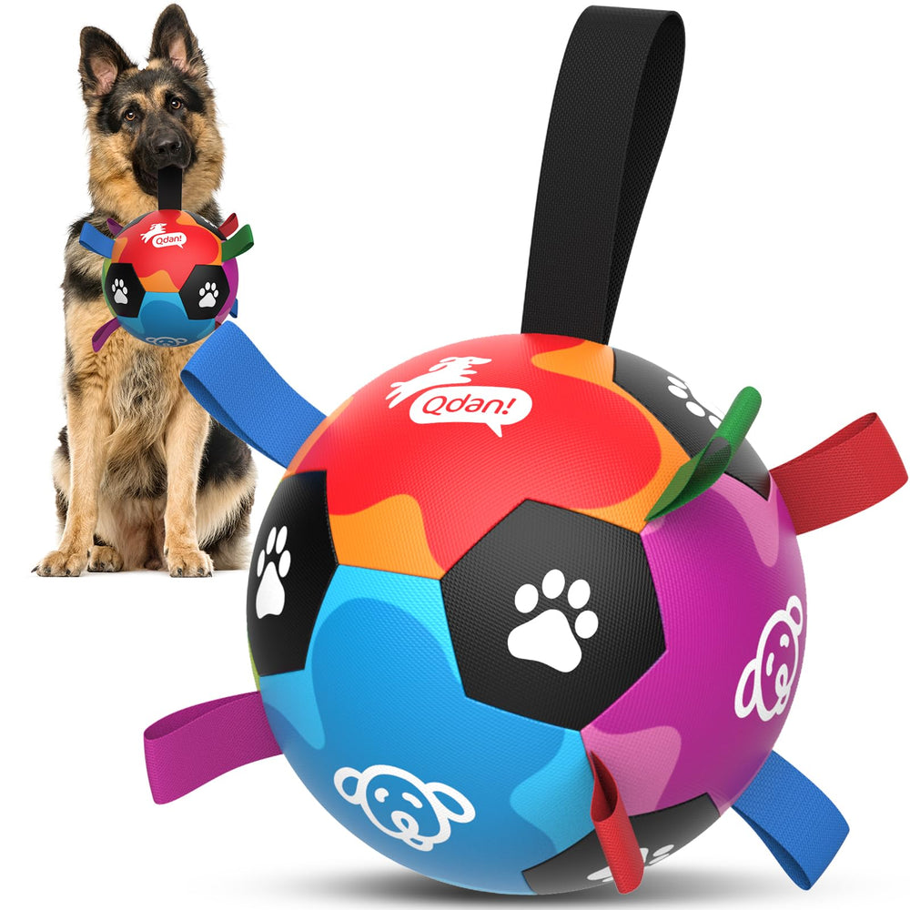 QDAN balle vue de face montrant les sangles et le rebond pour jeu actif