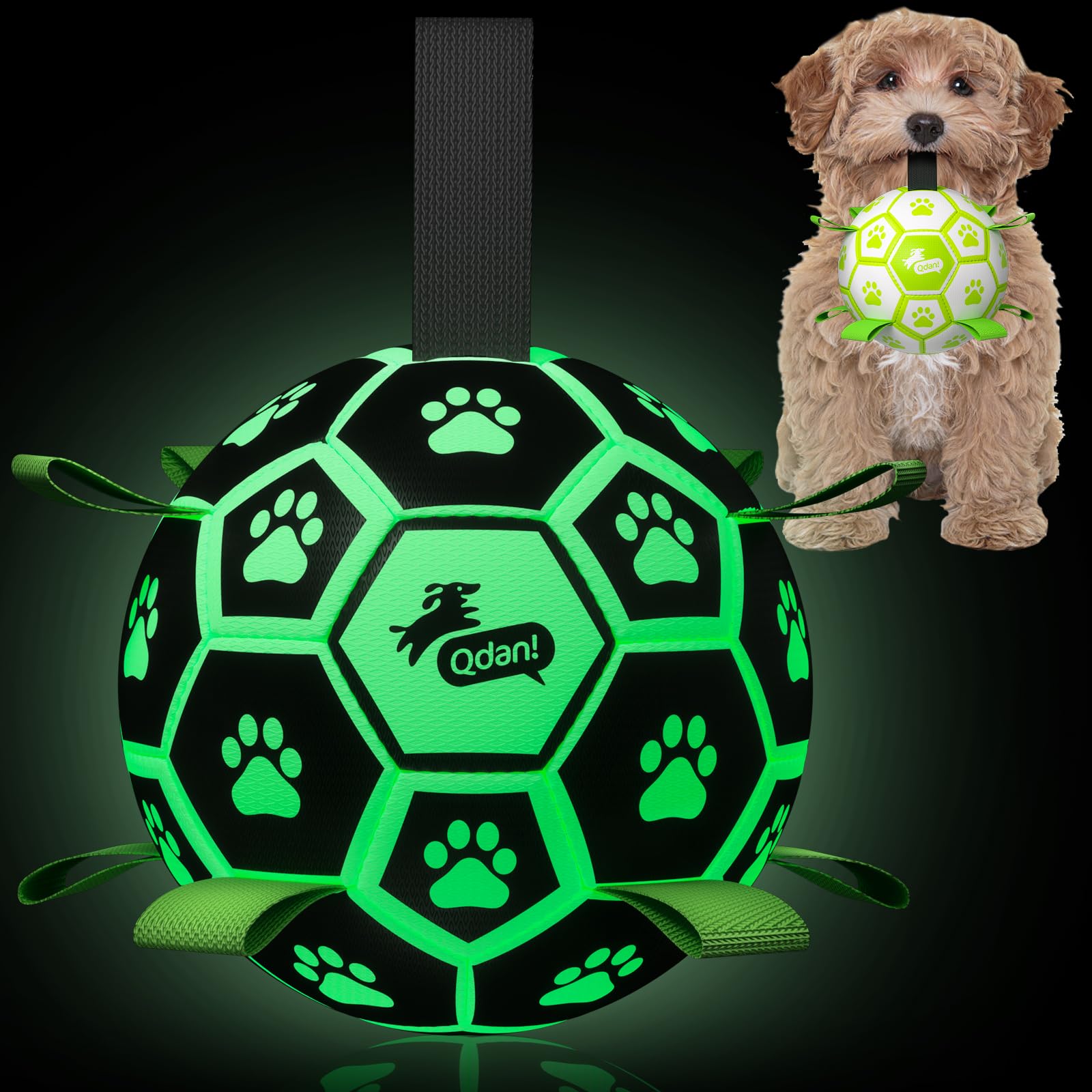 QDAN balle soccer face avant montrant design attrayant et robustesse