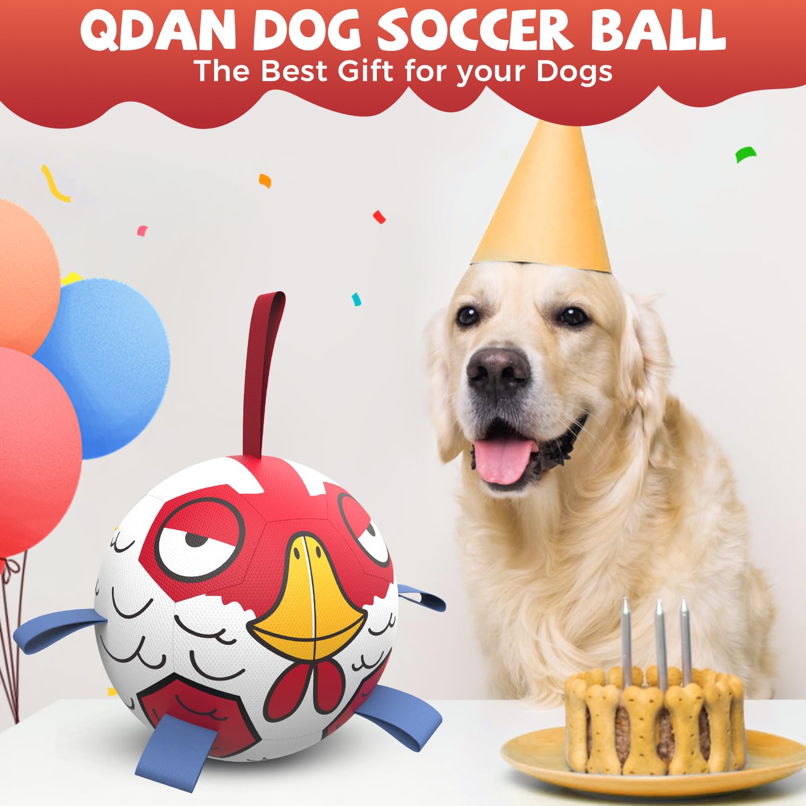 QDAN ballon de foot plan sur onglets en nylon facilitant rebonds irréguliers