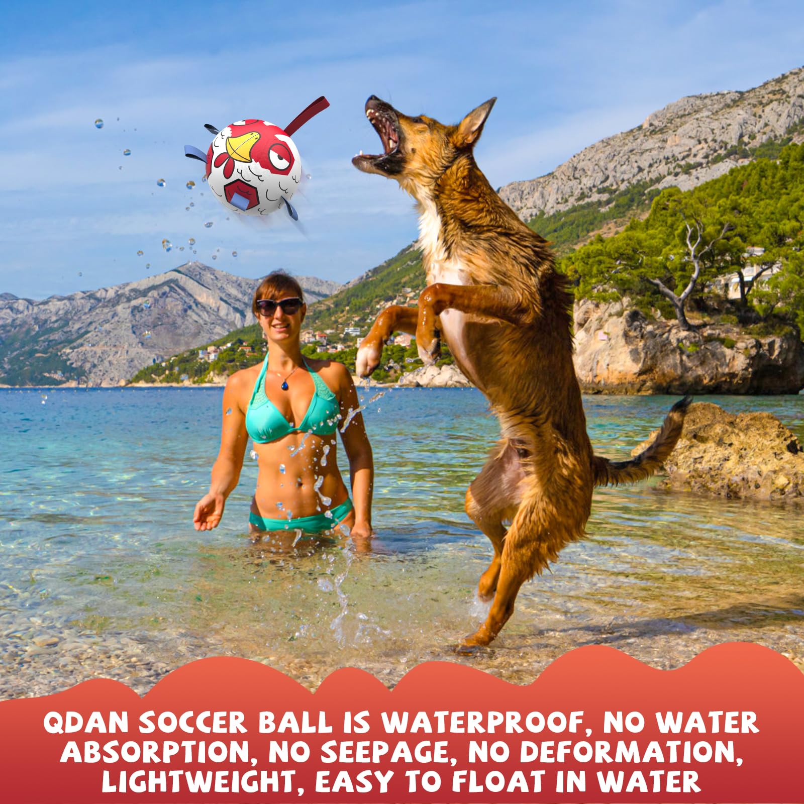 QDAN ballon flottant sur l'eau pour jeux aquatiques