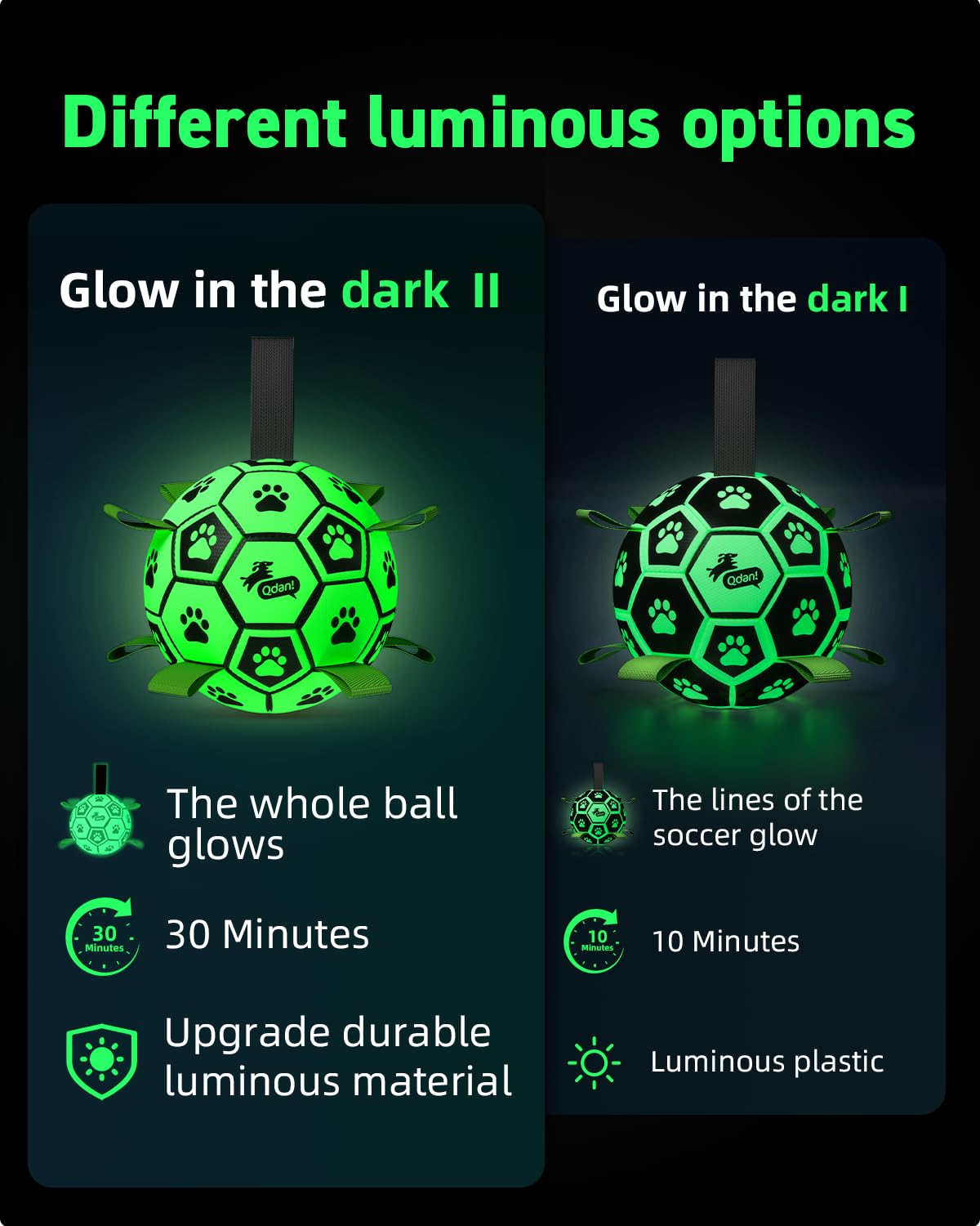 QDAN ballon lumineux dans un parc la nuit améliorant visibilité nocturne