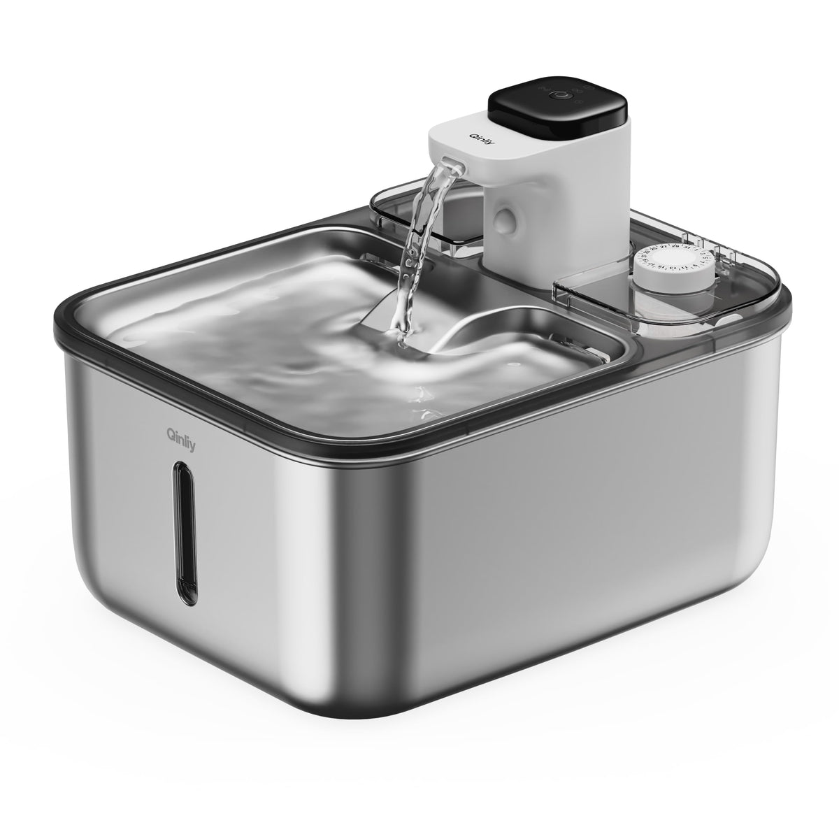 Qinliy fontaine face avant en acier inoxydable, design durable pour hygiène