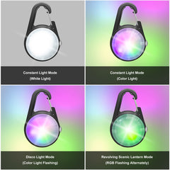 QIZIYARDALL gros plan sur les 7 LED montrant la luminosité et la qualité d'éclairage