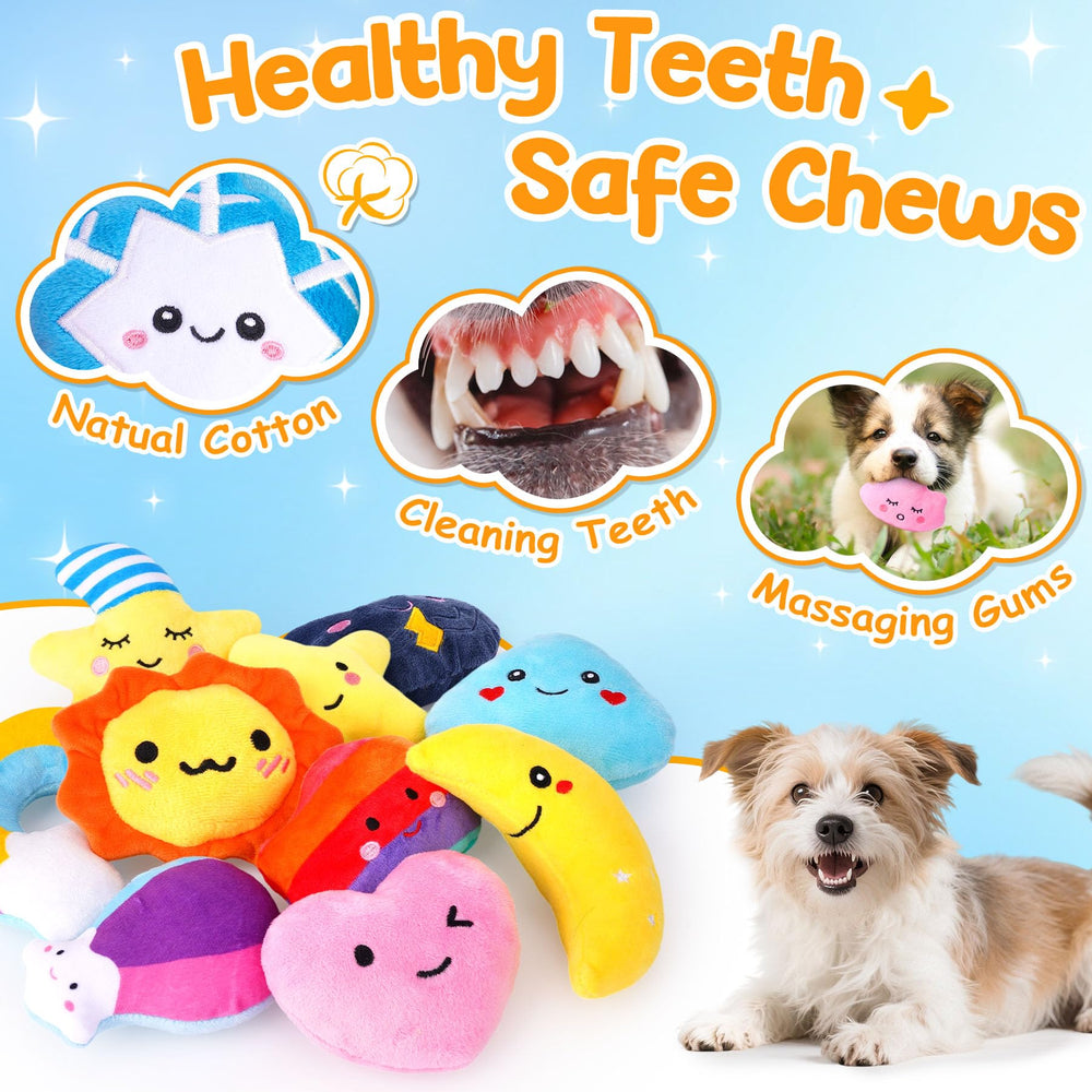 QTwoof chiot jouant avec peluche nuage pour divertissement interactif et activité mentale