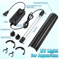 Qualirey lampe installée dans le compartiment de filtration pour clarté