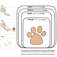 Quality Life Hack chien en promenade portant les bottines jaunes, confort et propreté