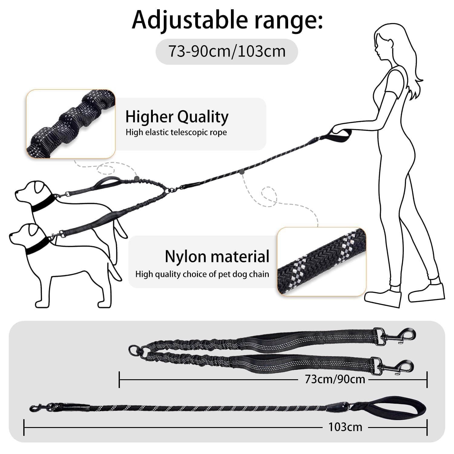 QUAN DUO DUO bungee élastique absorbe les à-coups pour plus de douceur