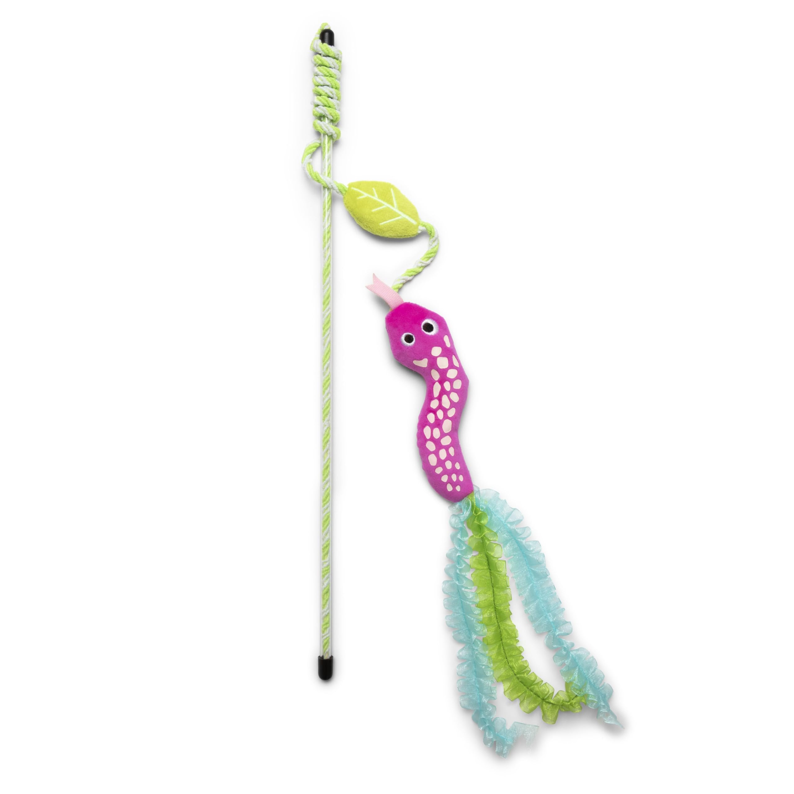 Quirky Kitty baguette-serpent en emballage montrant design phosphorescent et attrait cataire