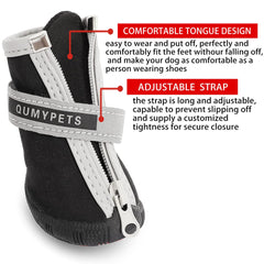 QUMY détail zip et sangle réfléchissante pour maintien sécurisé