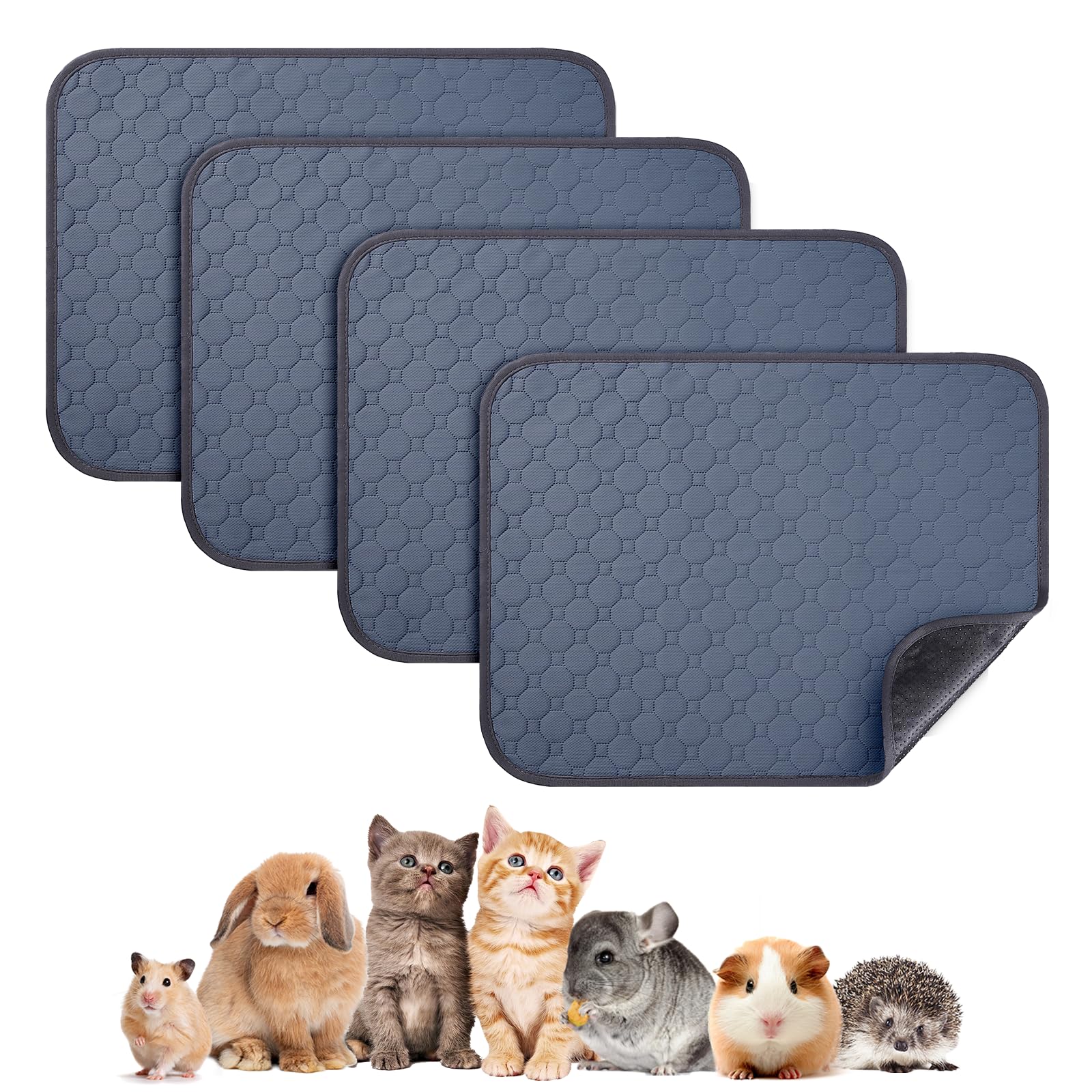 QUNAOAL lot de 4 tapis absorbants pour protection de cage et économie