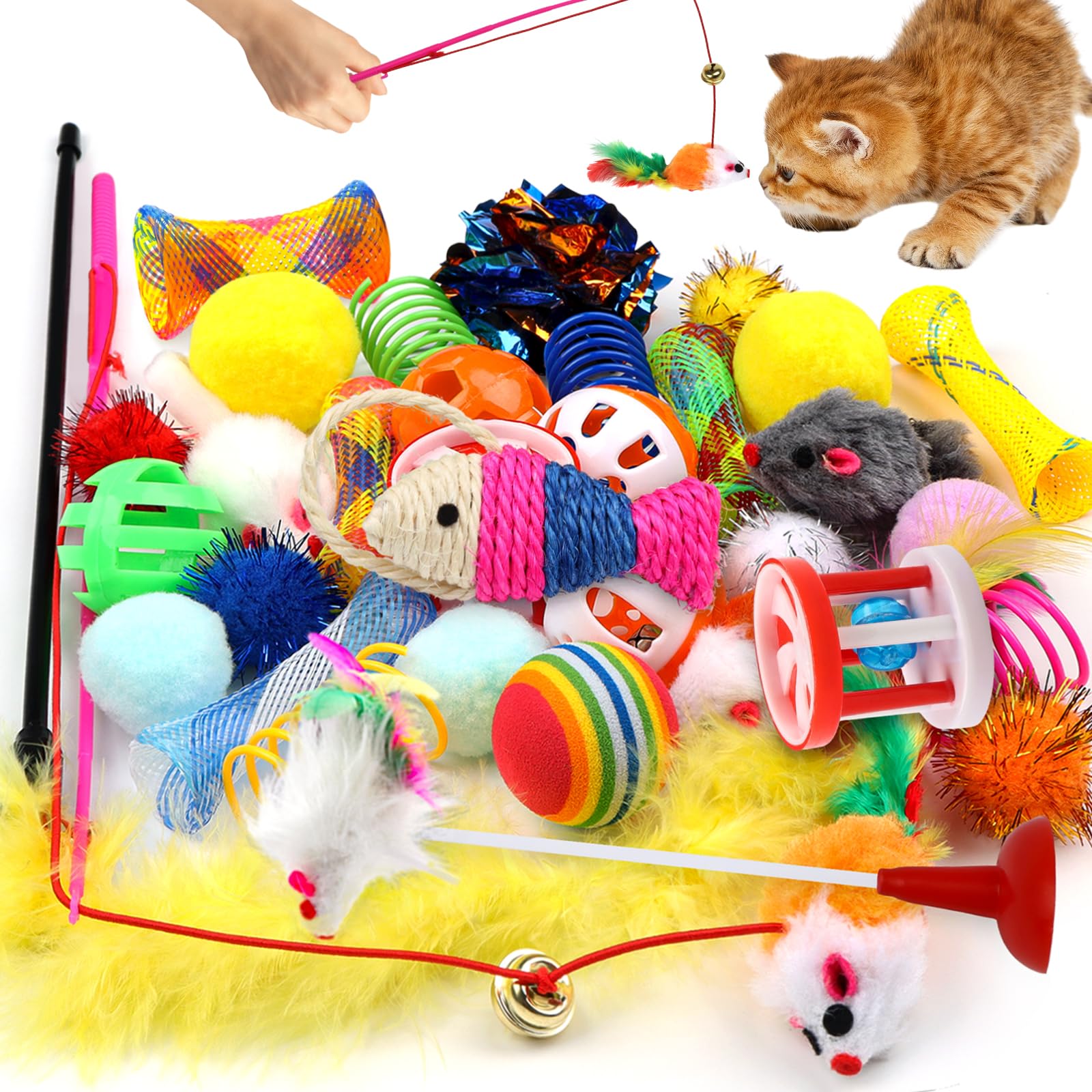 QUOZUO emballage avant montrant coffret et variété de jouets, idéal cadeau
