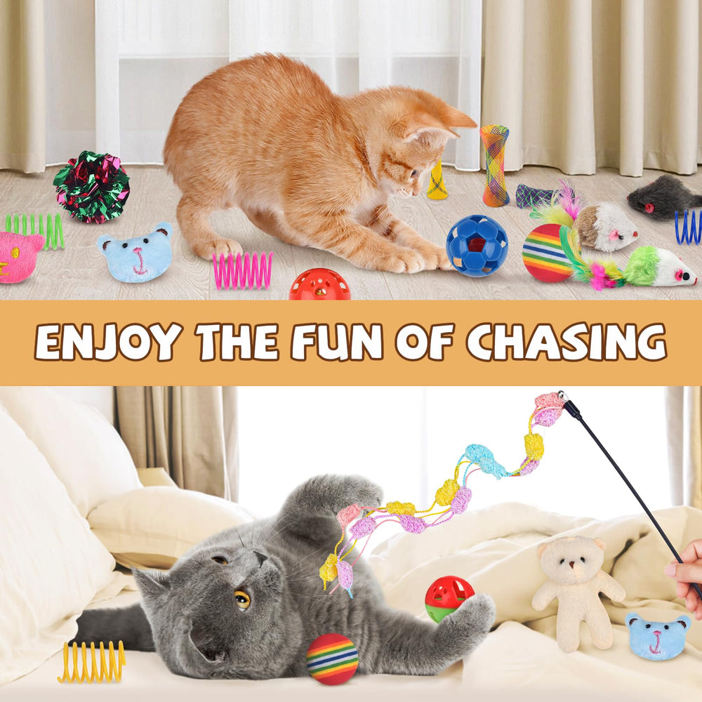 QUOZUO souris en peluche lot moelleux pour stimuler les instincts de chasse