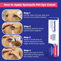 QUQU Natural EYEMYCIN application sur chien pour un contour des yeux propre