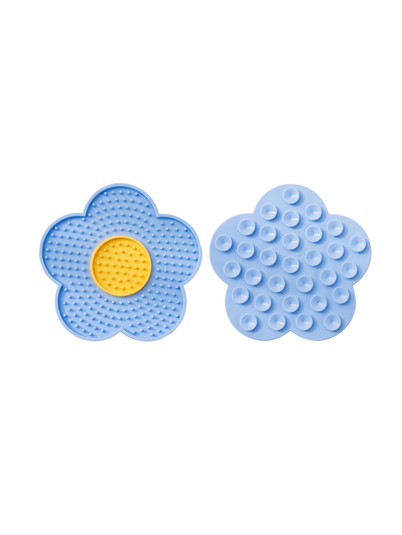 QWINEE tapis fleur face avant montrant forme et design pour ralentir la prise alimentaire