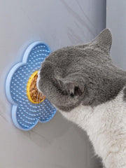 QWINEE gros plan texture du tapis avec rainures pour stimuler léchage et nettoyage langue