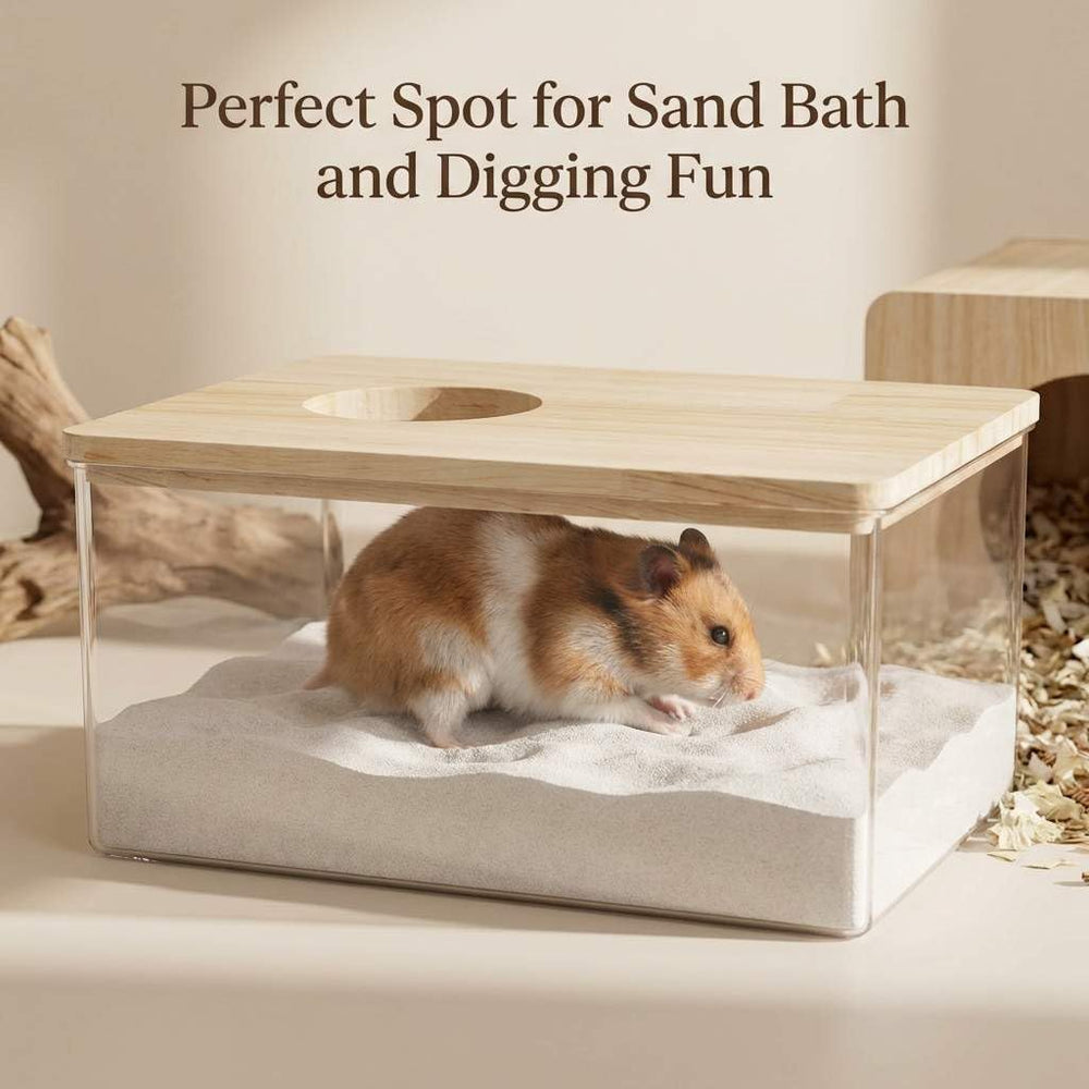 QWORK hamster se baignant offrant confort et comportement naturel
