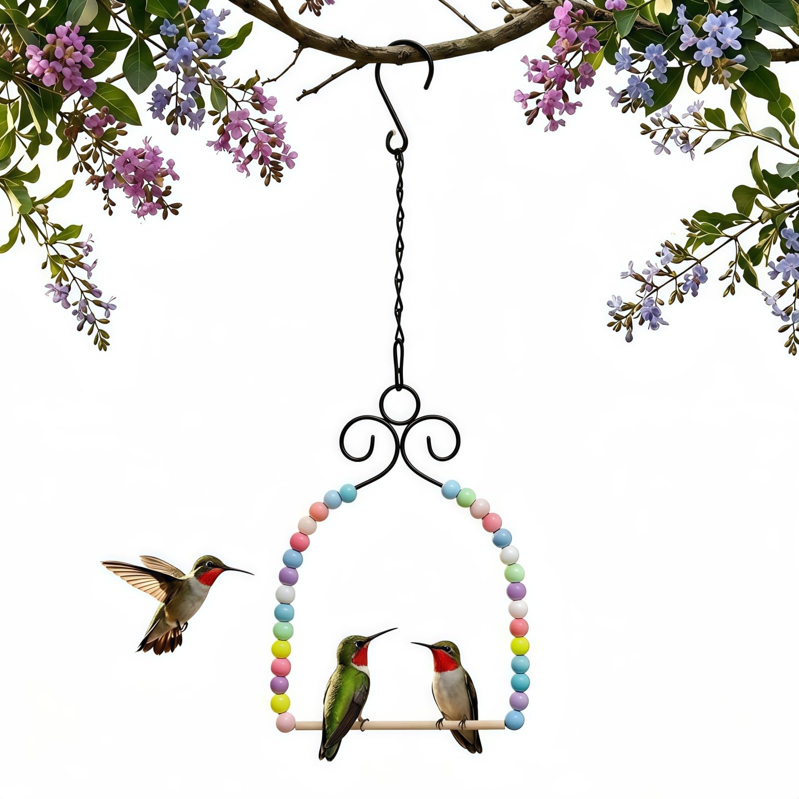 Qwspondence balancelle colibri vue avant, design durable pour jardin