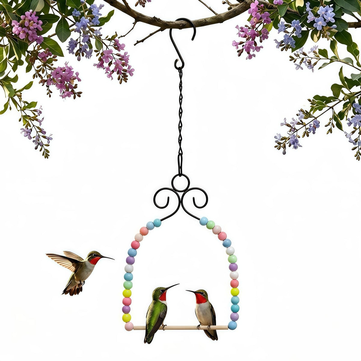 Qwspondence balancelle colibri vue avant, design durable pour jardin