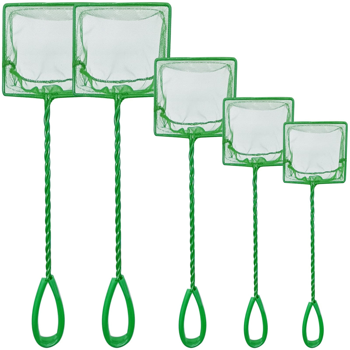 QXBXYHM ensemble de cinq filets verts pour aquarium, polyvalence instantanée