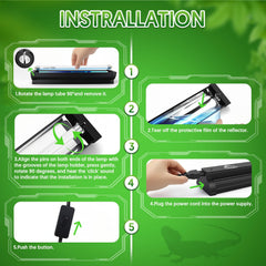 QZQ lampe installée sur grillage montrant montage simple et ajustable
