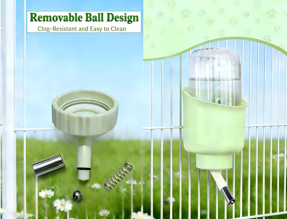 Rabbikite scène de cage avec cochon d'Inde utilisant la bouteille pour hydratation sûre