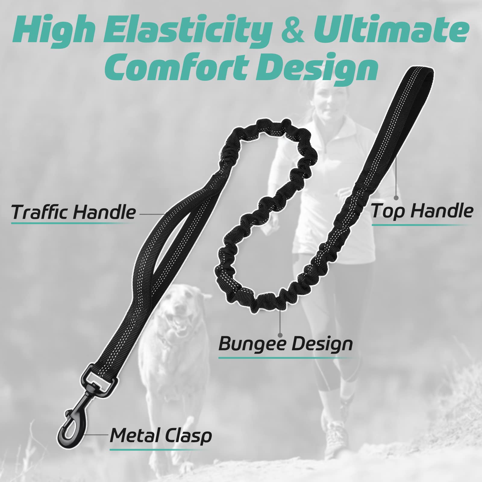 rabbitgoo bungee étiré pour absorption des chocs et sécurité