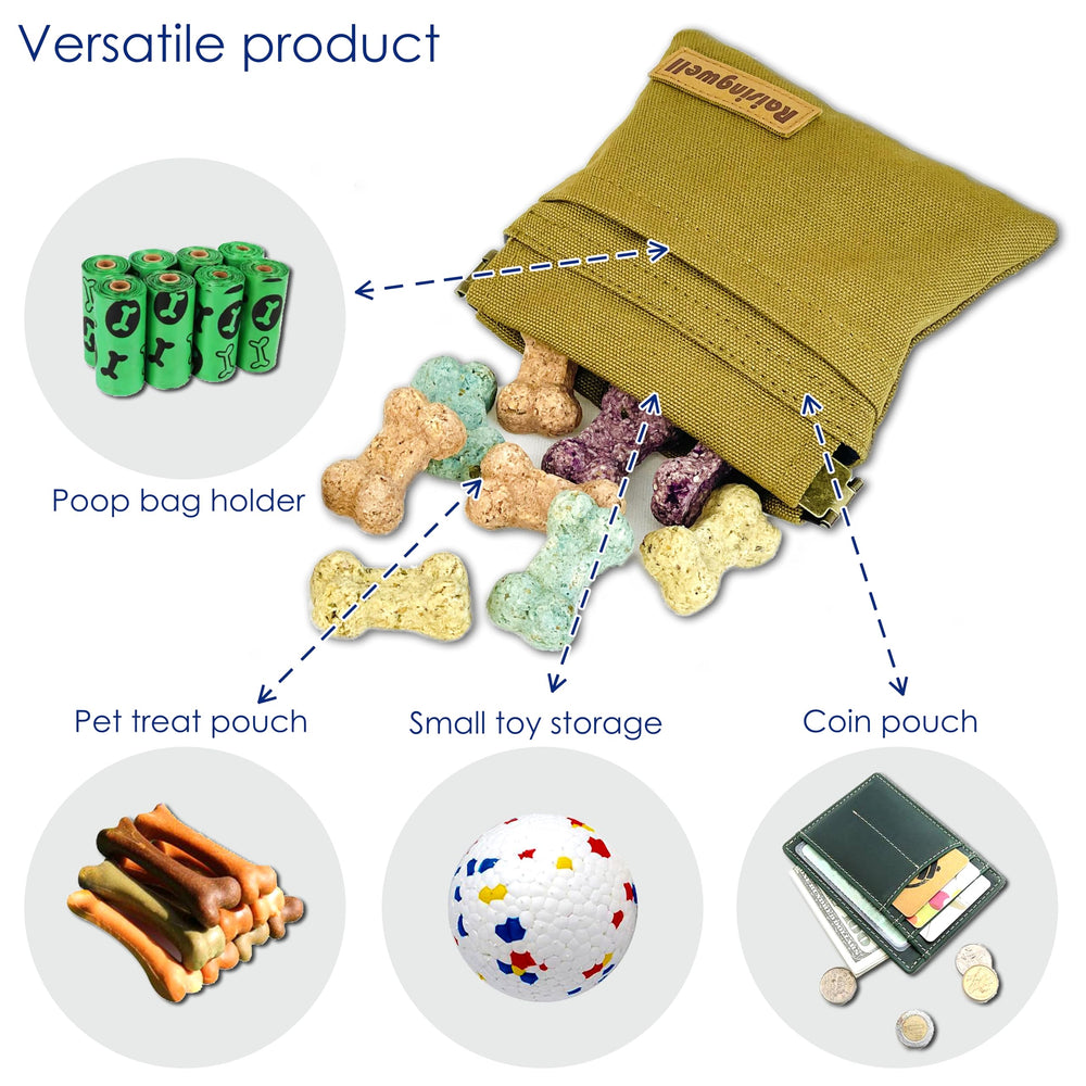 Raisingwell pochette accrochée à la laisse pour promenade mains libres