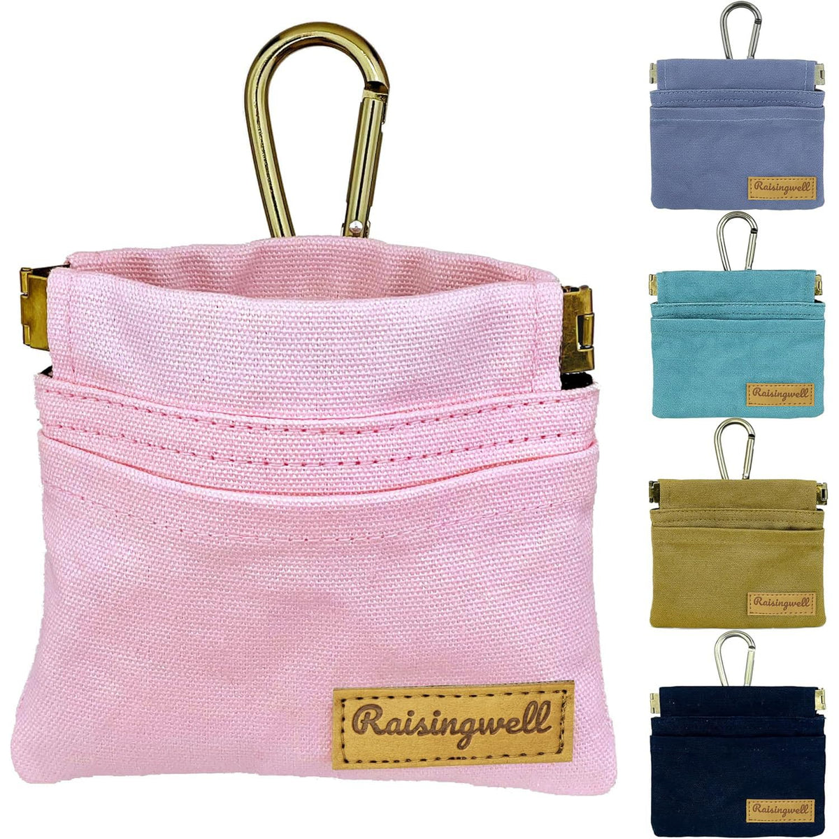 raisingwell pochette face avant rose montrant organisation pratique