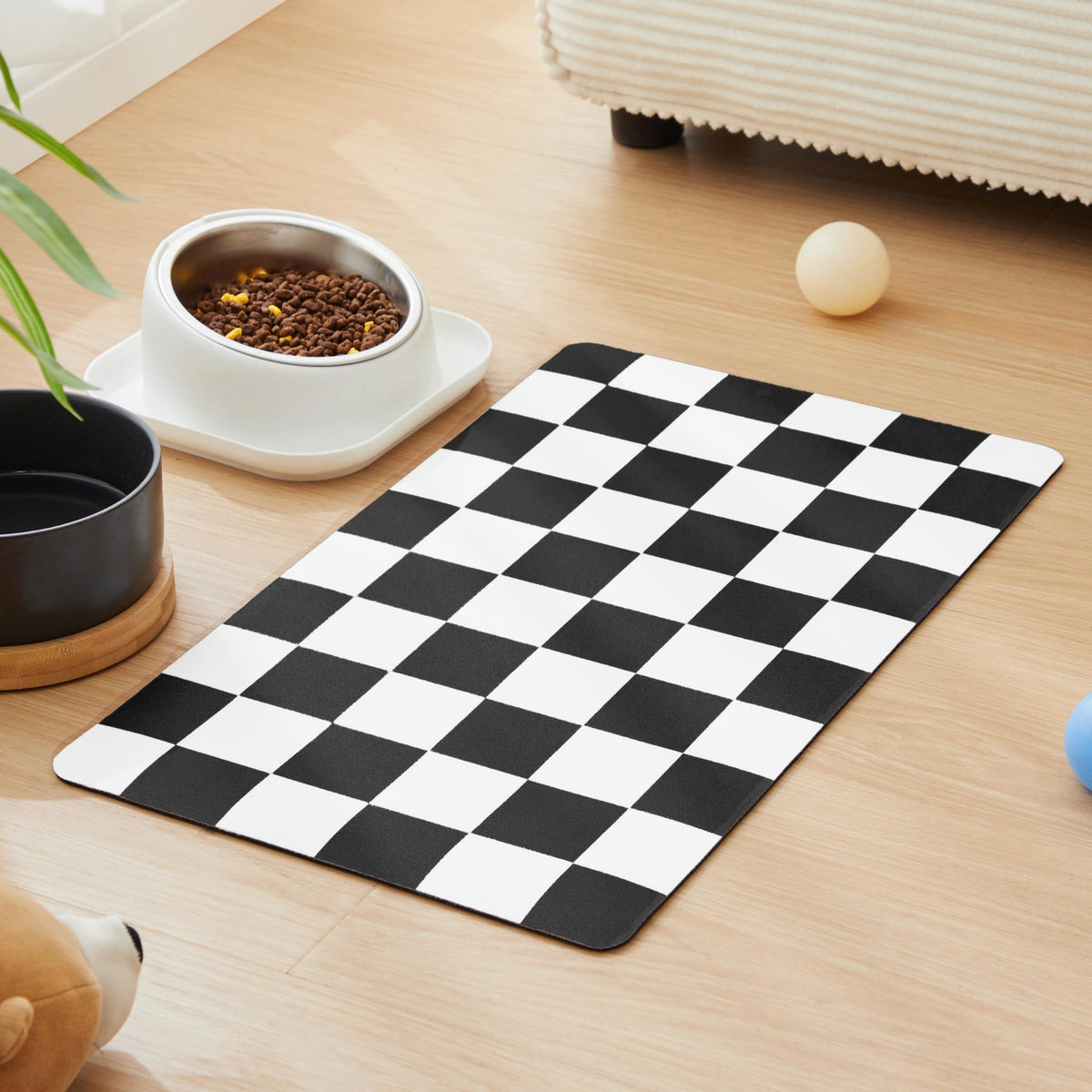 Ralxion tapis damier face avant élégant protège sols